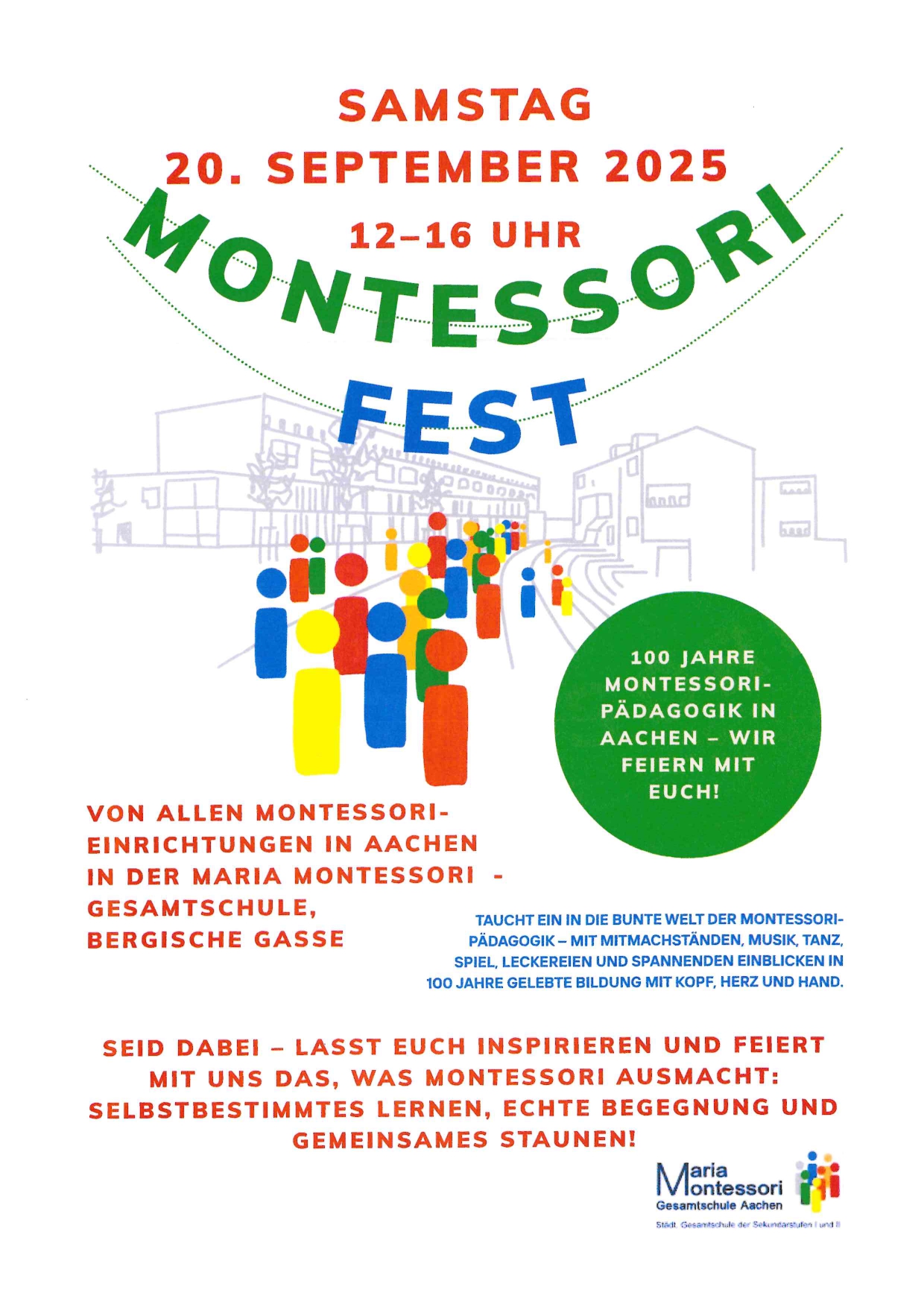 Herzliche Einladung zum Schulfest – 100 Jahre Montessori